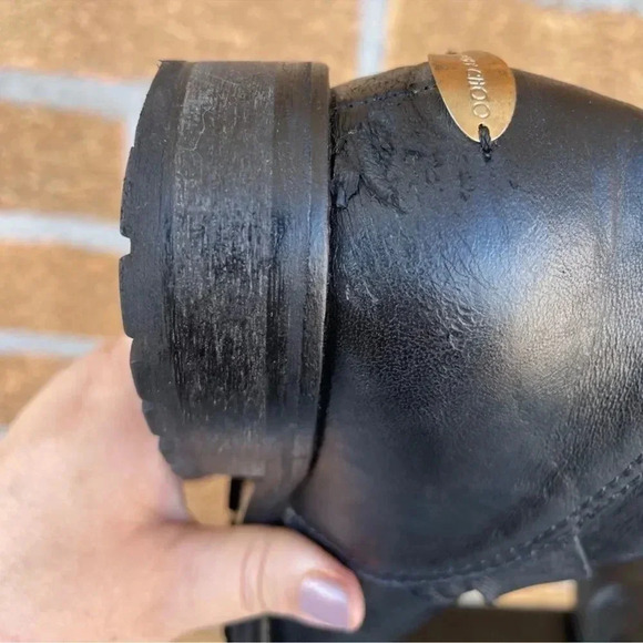 JIMMY CHOO Youth biker ankle boots 38 /7.5 - Picture 13 of 13